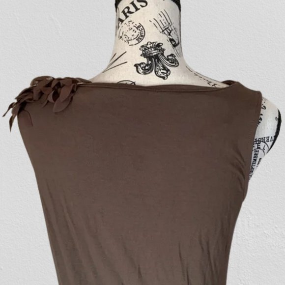 Anne Klein Sleeveless Top | Brown - Picture 5 of 9